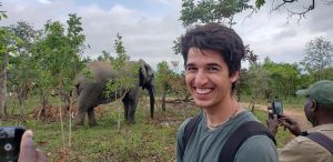 Student with Elephant